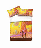 Rick Cartoon Bedding Set 3D Printed Duvet Cover Set 3PCS AU/US/EU Bed Linen Set with 2 Pillowcase Fashion Bedclothes